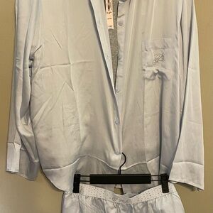 PINK Victoria's Secret Gray Tencel Shirt